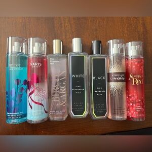 Lot of Bath and Body Perfume Sprays
